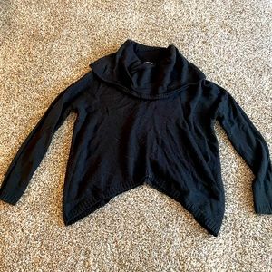 Black loose fitting turtle/cowl neck sweater